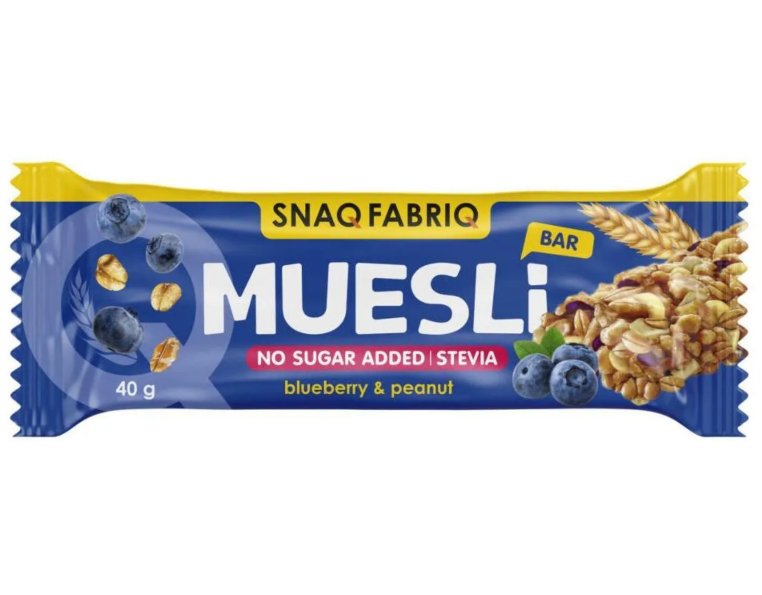 Батончик мюсли SNAQ FABRIQ "Черника" 40гр * 25шт