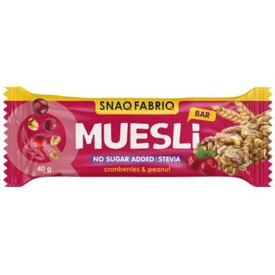 Батончик мюсли SNAQ FABRIQ "Клюква" 40гр * 25шт