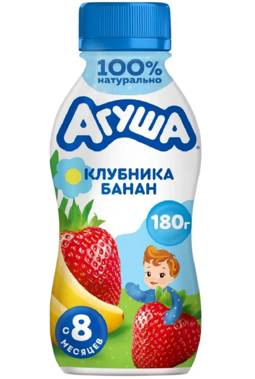 Йогурт пит "Агуша" Клуб-Банан 2.7% 180г бут/12шт