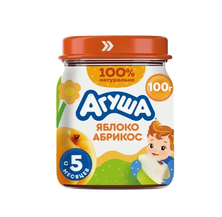 Пюре Агуша стекло, 1*12шт, 100гр, ТД "София"