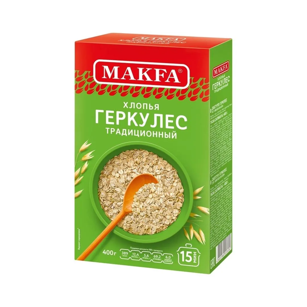 Геркулес традиционный "Макфа" 0,40 х 12шт (п.п.Троицкое)